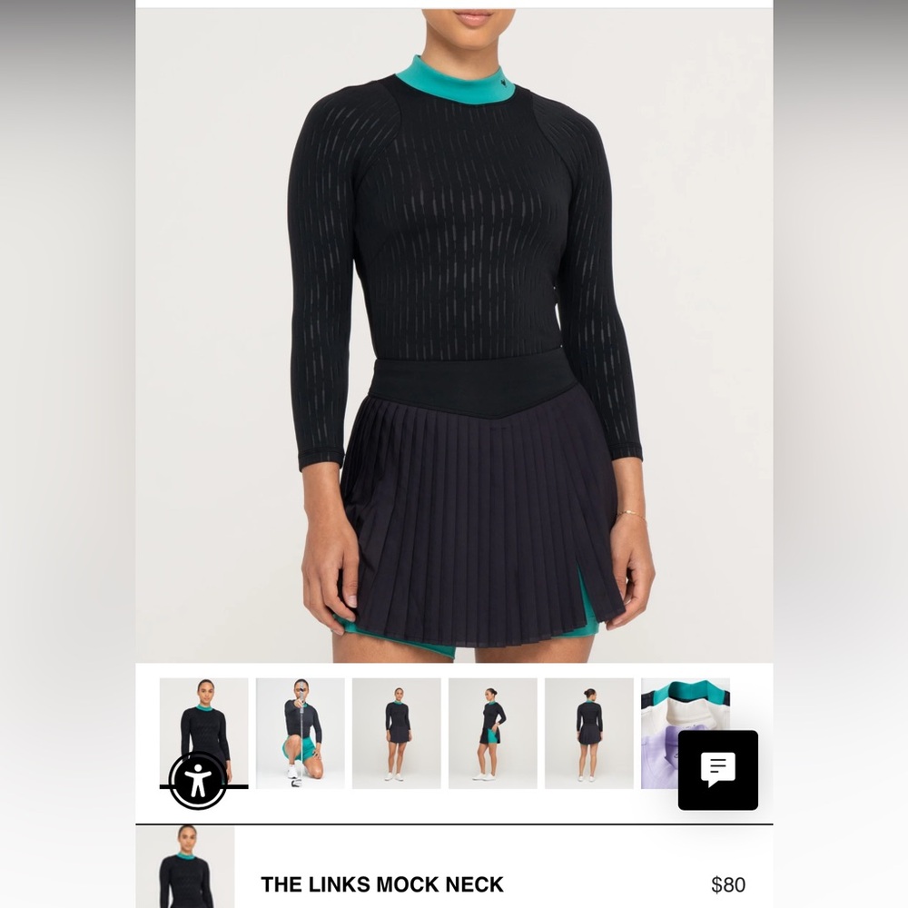 NWT Bad Birdie Women’s The link mock neck 1/4 sleeve